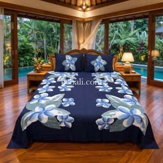 Rayon Bed Sheet Hand Painted Originally by Balinese Artisans